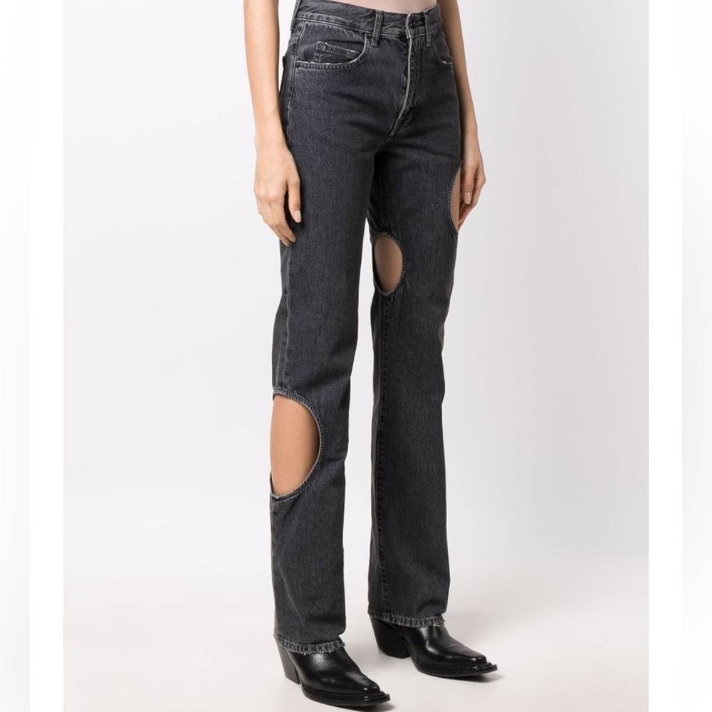 Off-White Meteor gray denim wash straight-leg jeans size 26- NEVER WORN